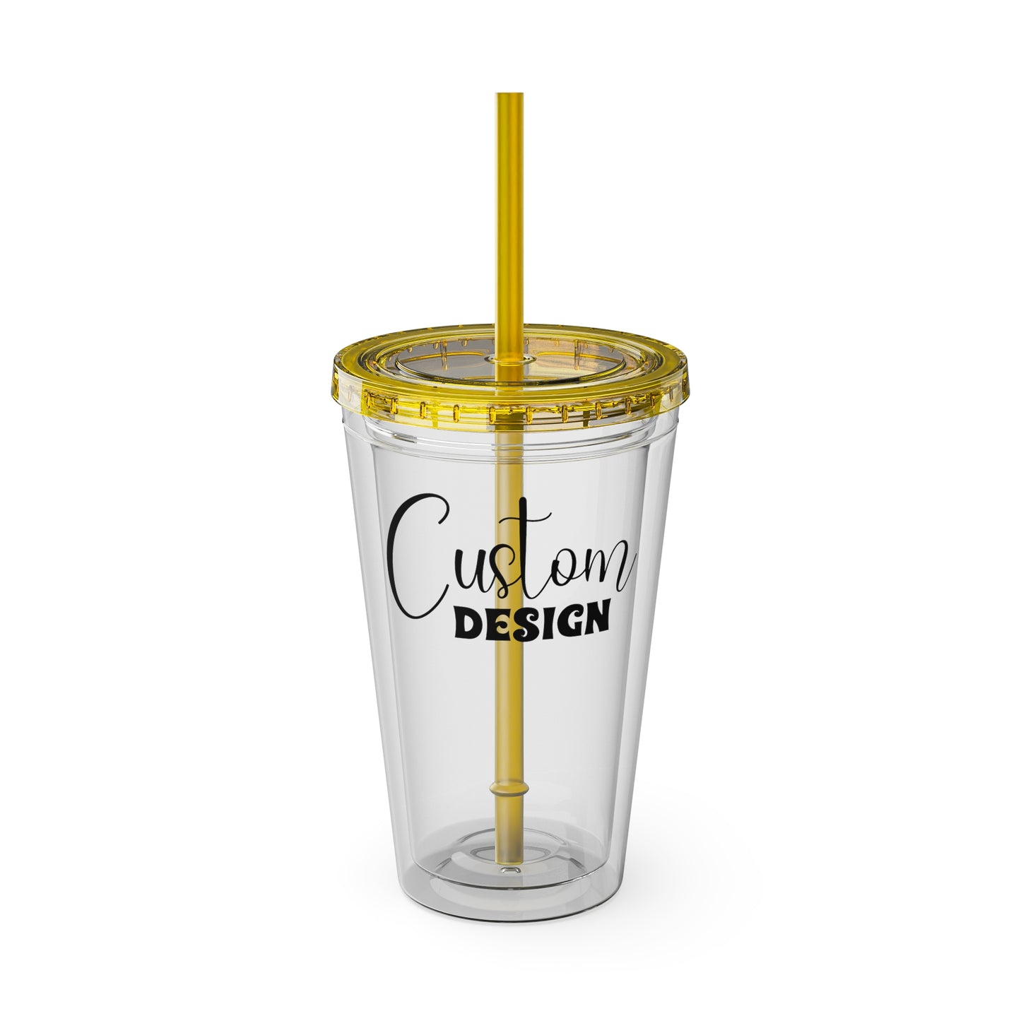 Custom Sunsplash Tumbler with Straw, 16 oz