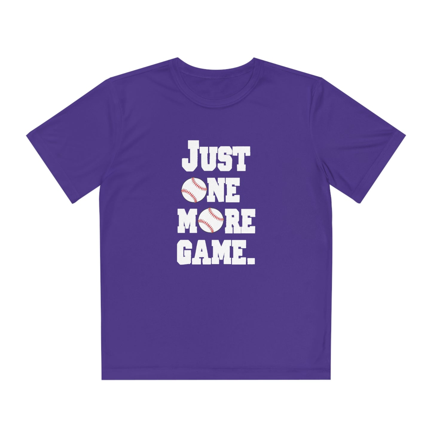 Just One More Game Baseball Sport-Tek® Competitor™ Youth Tee