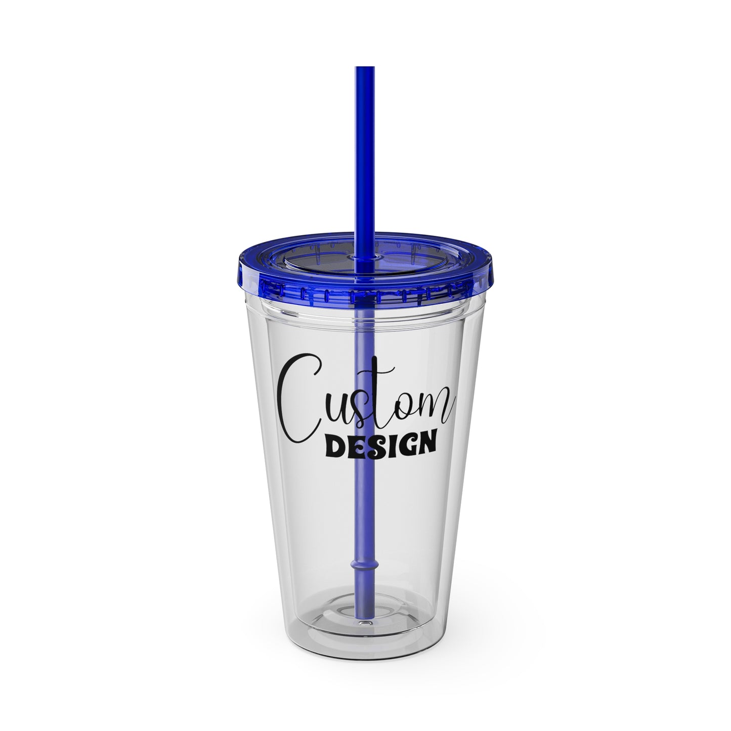 Custom Sunsplash Tumbler with Straw, 16 oz