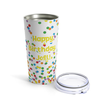 Custom Happy Birthday Confetti Tumbler 20 oz