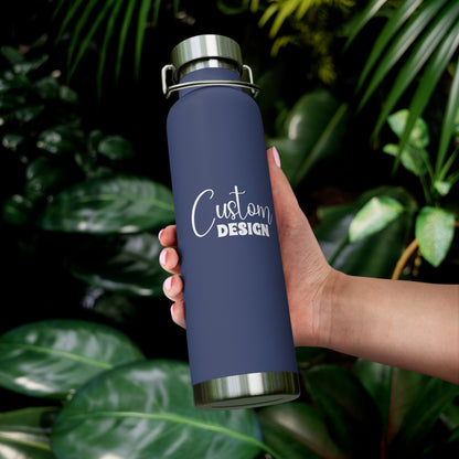 Custom Copper Vacuum Insulated Bottle, 22 oz