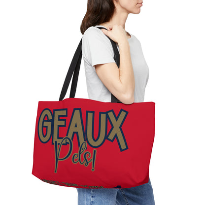 Geaux Pelicans Weekender Tote Bag