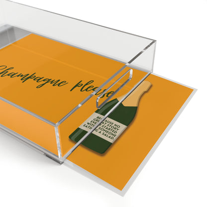 Champagne Please Acrylic Serving Tray