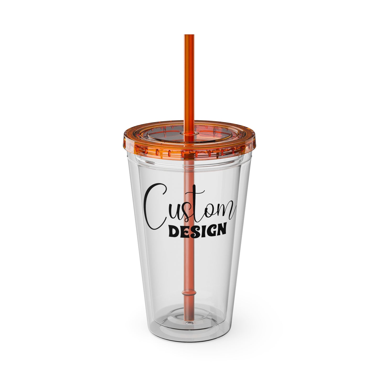 Custom Sunsplash Tumbler with Straw, 16 oz