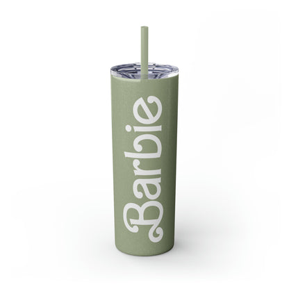 Custom Skinny Tumbler with Straw, 20 oz