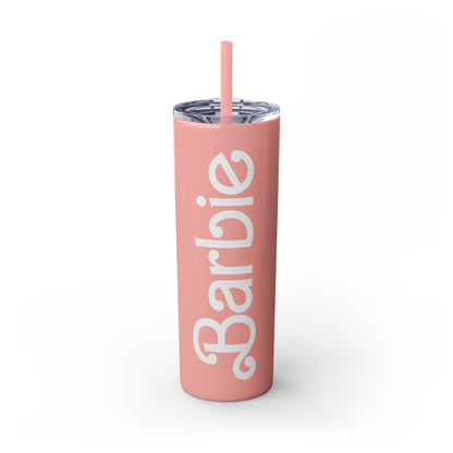 Custom Skinny Tumbler with Straw, 20 oz