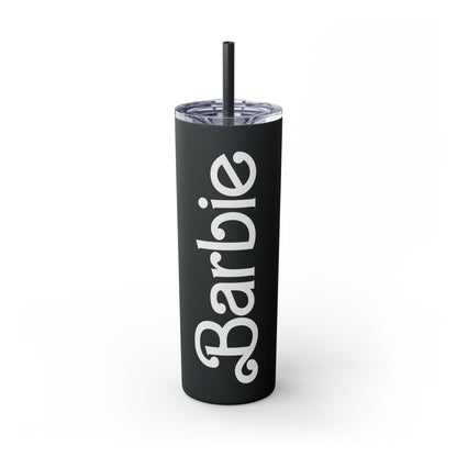 Custom Skinny Tumbler with Straw, 20 oz