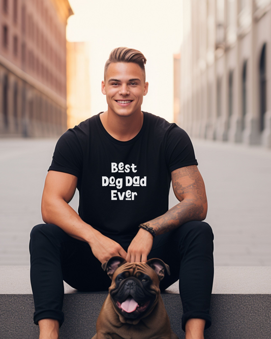 Best Dog Dad Ever Jersey Short Sleeve Tee