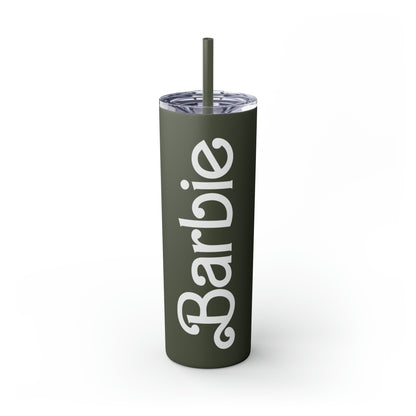 Custom Skinny Tumbler with Straw, 20 oz