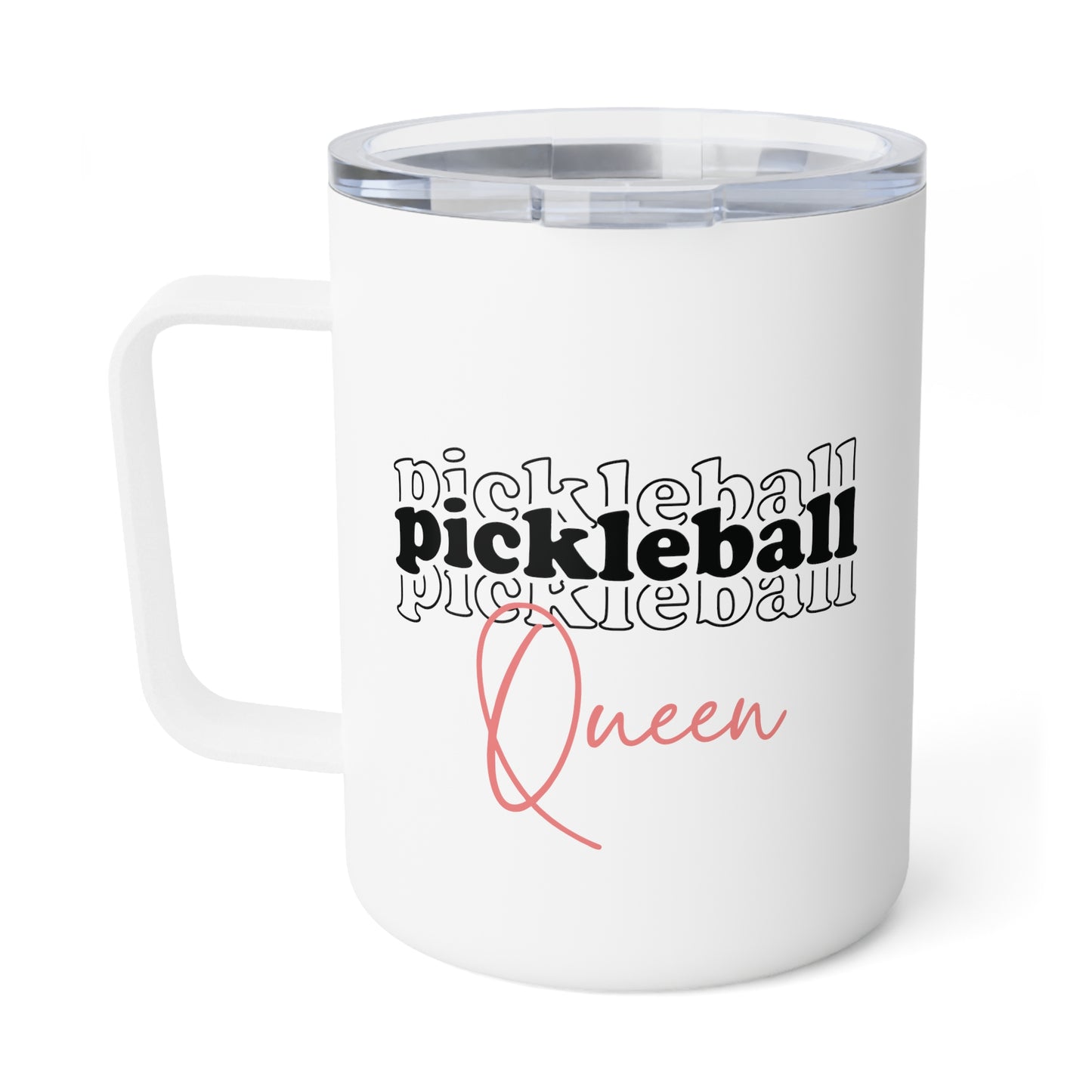 Custom Pickleball Queen Insulated Coffee Mug, 10 oz