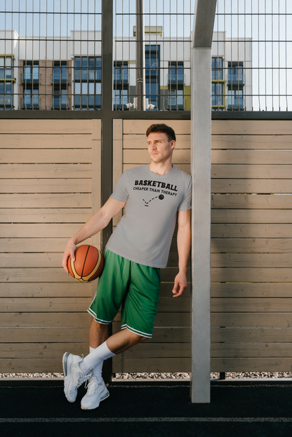 Basketball...Cheaper Than Therapy Jersey Short Sleeve Tee