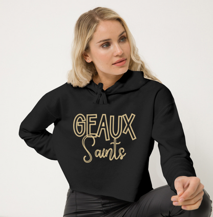 Geaux Saints Cropped Hoodie