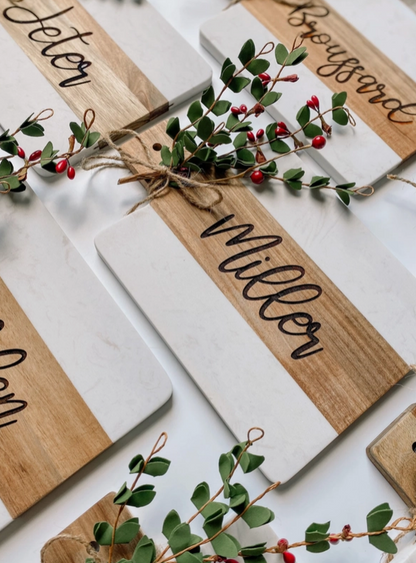 Custom Engraved Marble Cheese Board