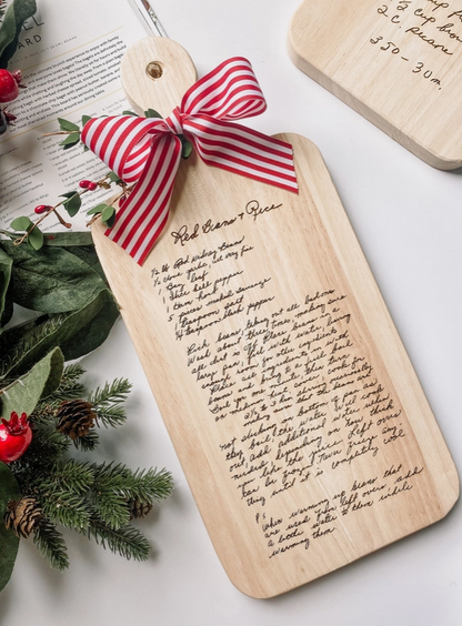 Custom Handwritten Recipe Cutting Board