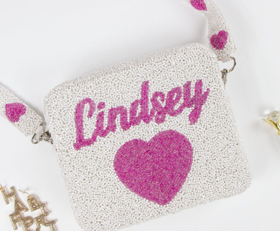 Custom Beaded Crossbody Purse