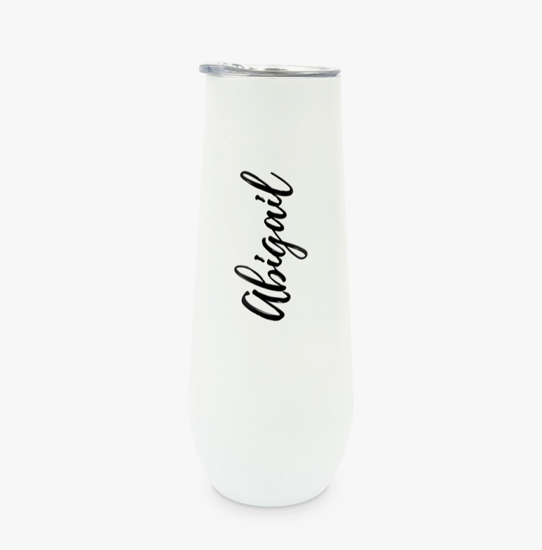 Custom Stemless Champagne Flute 8 oz