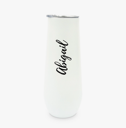 Custom Stemless Champagne Flute 8 oz